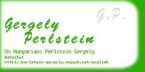 gergely perlstein business card